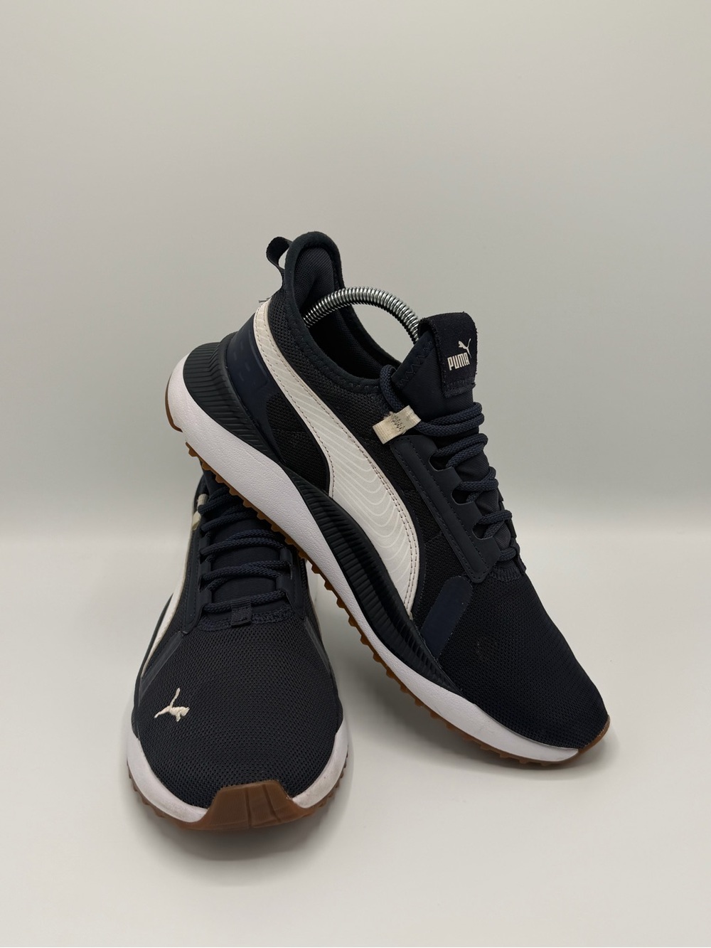 Puma Men’s Navy with White and Gum Low-Top Sneakers